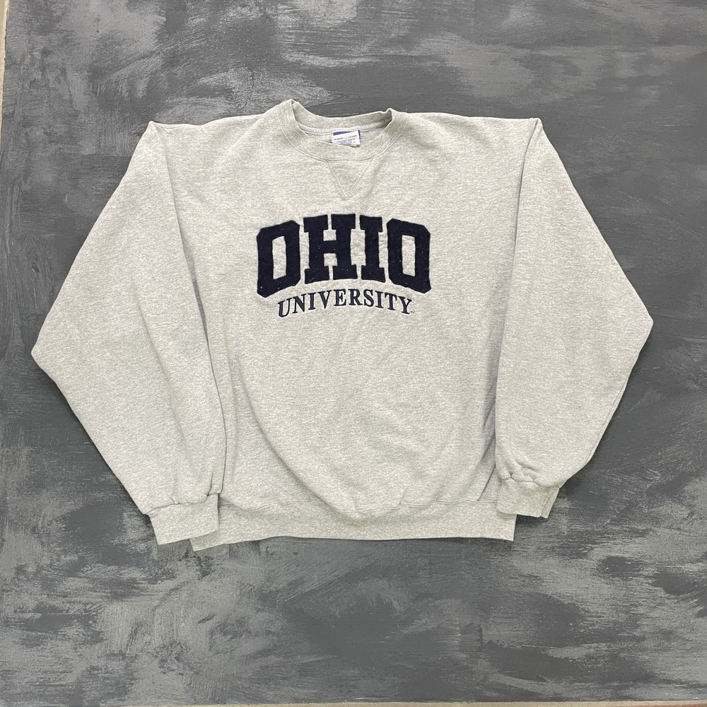 vintage Champion Ohio University sweatshirt mens large Grey 2000s y2k